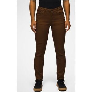 PrAna Jeans Womens 4 Brown Kayla Skinny Organic Cotton Blend Mid Rise